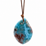 Genuine Larimar Stone Necklace – Handmade in Dominican Republic