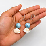 larimar  silver earrings