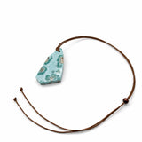Larimar Stone Freefrom Cord Necklace