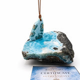 Larimar Stone Freefrom Cord Necklace