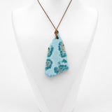 Larimar Stone Freefrom Cord Necklace