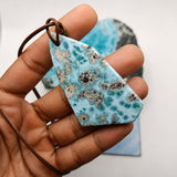 Larimar Stone Freefrom Cord Necklace