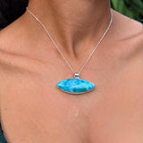 Larimar Eye Pendant – AAA Grade 925 Sterling Silver Jewelry