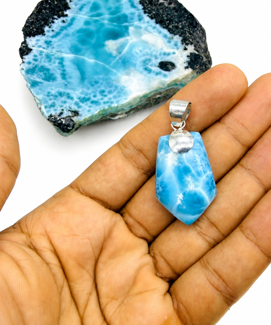 Larimar Pendant Necklace 2