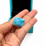 Square Larimar Adjustable Ring