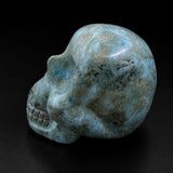 Larimar Skull Carving – Hand Carved Specimen Home Decor Collectors Gift