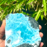 AAA Larimar Slab 1089g – Rare Natural Blue Crystal Collector's Stone
