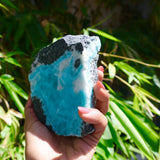 AAA Larimar Slab 1089g – Rare Natural Blue Crystal Collector's Stone