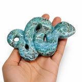 Larimar Snake Hand Carved Figurine