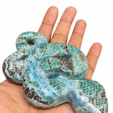 Larimar Snake Hand Carved Figurine