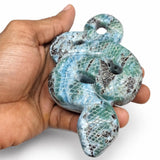 Larimar Snake Hand Carved Figurine