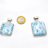 Larimar Square Pendant – 925 Sterling Silver Jewelry