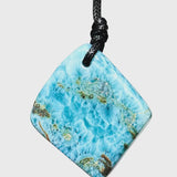 Larimar Necklace – AAA Dominican Blue Stone on Adjustable Cord for Men & Women