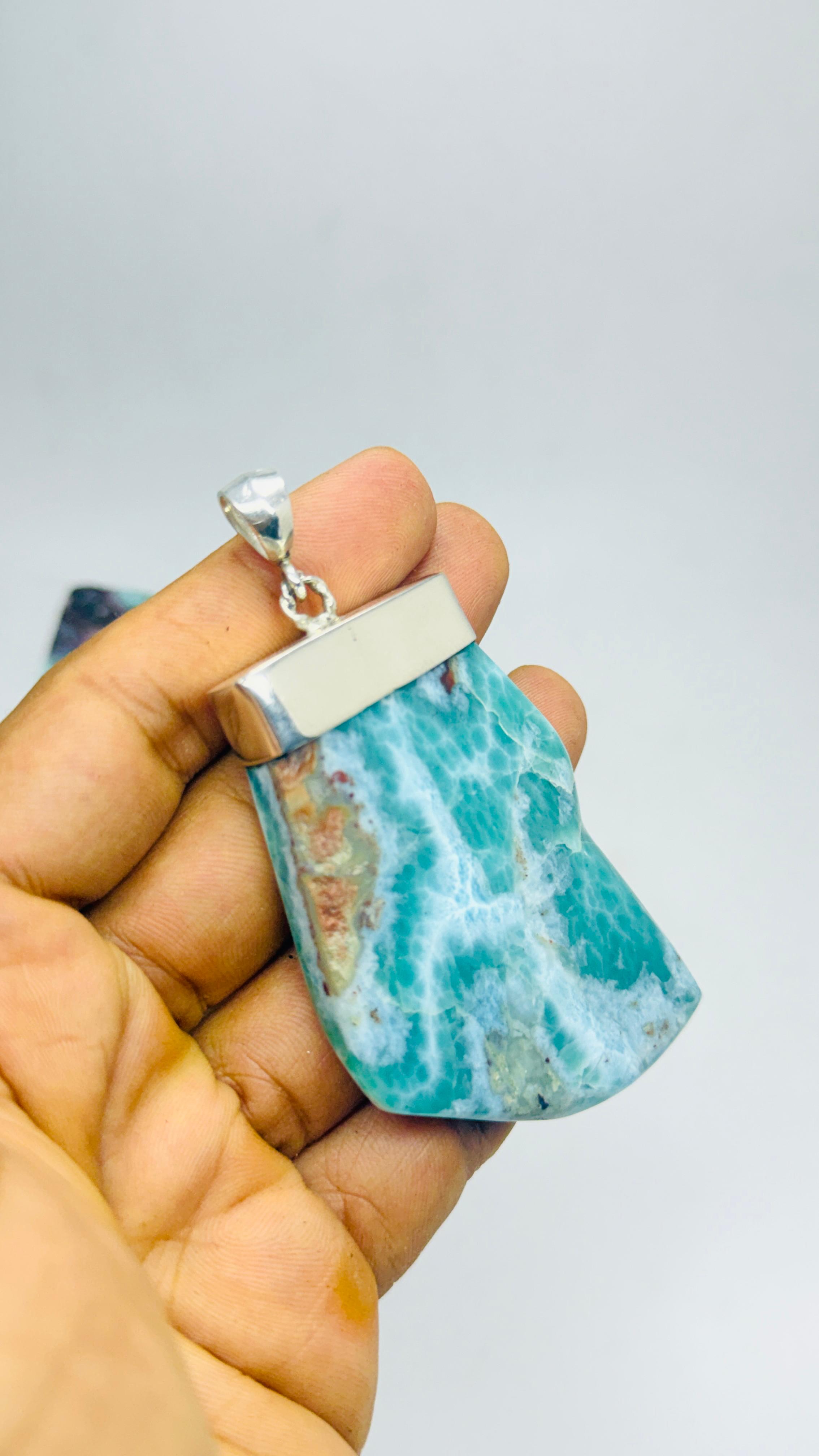Larimar Pendant Necklace