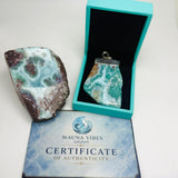 Larimar Necklace – 69g Freeform Dominican Larimar, 925 Sterling Silver Bail