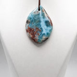 Genuine Larimar Stone Necklace – Handmade in Dominican Republic