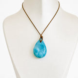Larimar Stone Necklace – AAA Natural Super Blue 1
