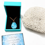 Larimar Stone Necklace – AAA Natural Super Blue 