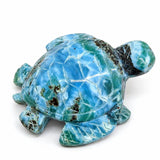 Hand Carved Larimar Turtle Sculpture