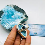 AAA Grade Super Blue Larimar Ring – 925 Sterling Silver Adjustable