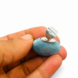 Larimar Circle 925 Sterling Silver Pendant