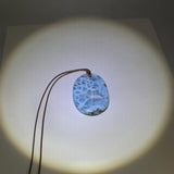 Larimar Stone Necklace – AAA With Turtleback Translucent & Webbing Patterns