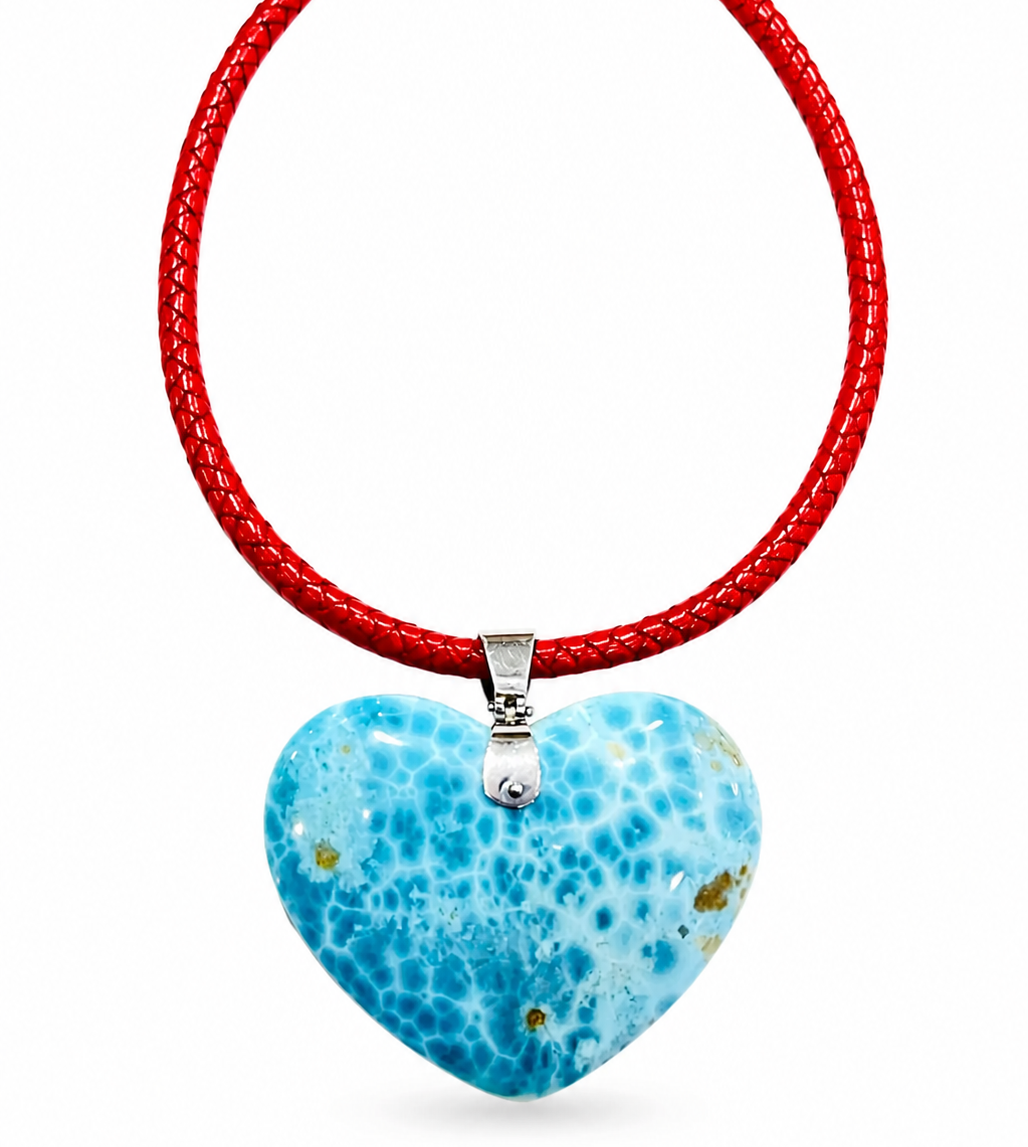 Larimar Heart Necklace
