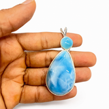 AAA Larimar Teardrop Pendant Necklace