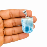AAA Larimar Popsicle Pendant, 925 Sterling Silver