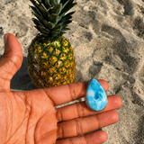 Larimar Ring – 925 Sterling Silver Adjustable - AAA Sky Blue Grade