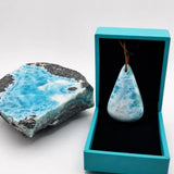 Larimar Stone Necklace, Blue Dominican Gemstone
