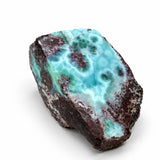 Larimar Polished & Raw Specimen – 398g Genuine Larimar Stone with Blue and Red Matrix, Collector Gemstone