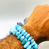 Larimar Stone Chip Bracelet