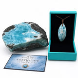 Larimar Unisex Surfboard Necklace
