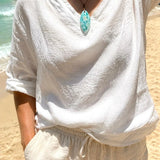 Larimar Unisex Surfboard Necklace