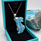 Larimar Rabbit Pendant – 925 Sterling Silver