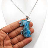 Larimar Rabbit Pendant – 925 Sterling Silver