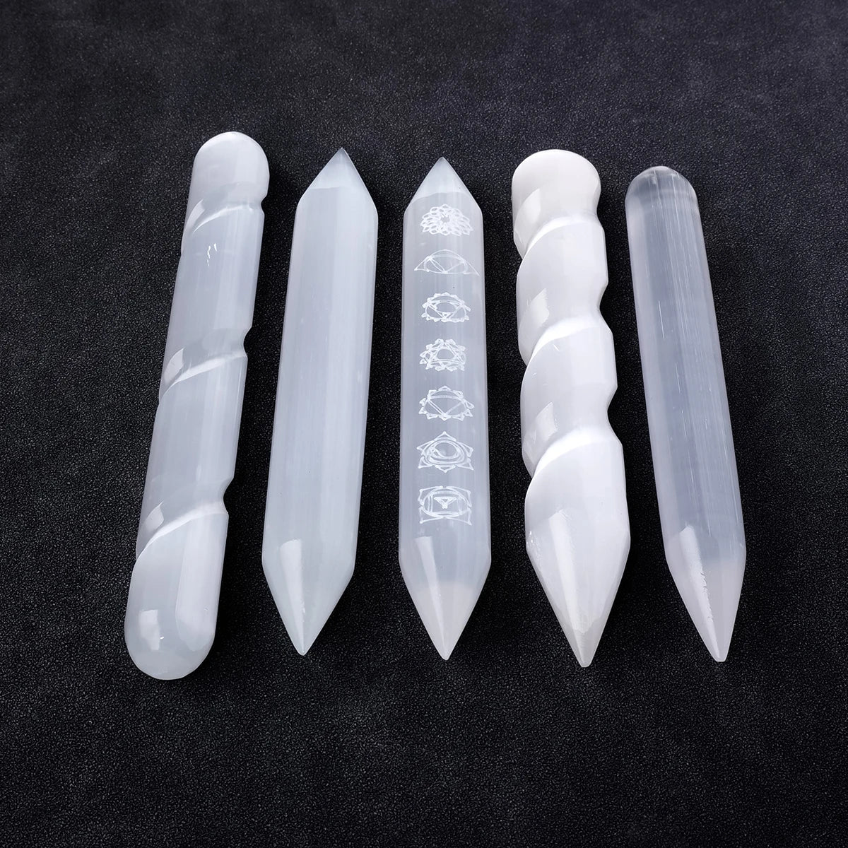 Selenite Energy Wand– Natural Healing Stick for Reiki, Protection & Home Decor (14–15cm)