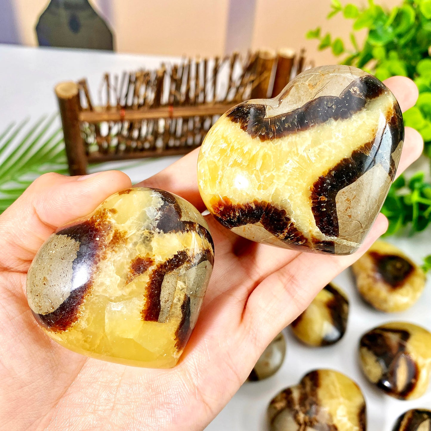 Natural Septarian Heart Crystal – Unique Healing Stone for Protection, Grounding & Positive Energy