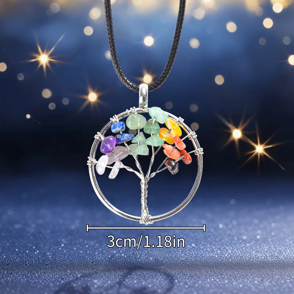 Kit de cristales de los 7 chakras: collares y piedras para meditación, sanación y geometría sagrada