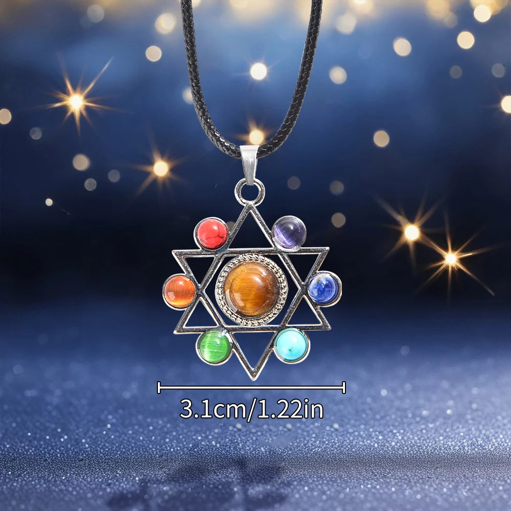 Kit de cristales de los 7 chakras: collares y piedras para meditación, sanación y geometría sagrada