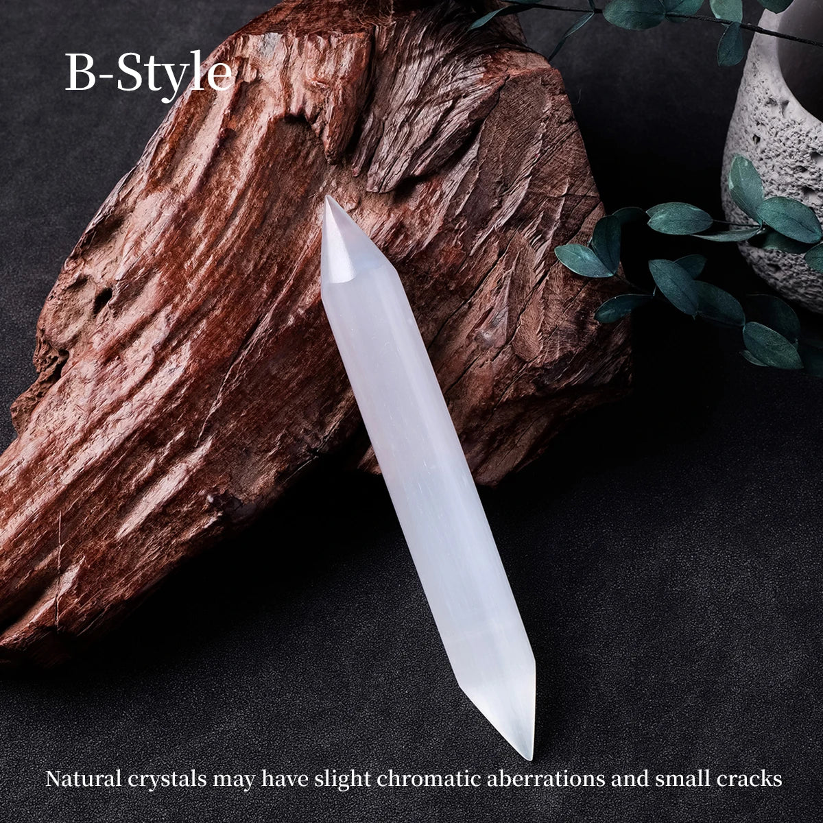 Selenite Energy Wand– Natural Healing Stick for Reiki, Protection & Home Decor (14–15cm)