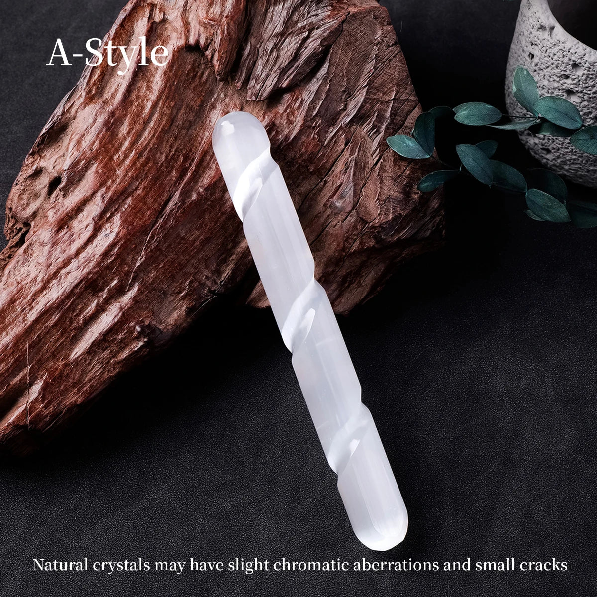 Selenite Energy Wand– Natural Healing Stick for Reiki, Protection & Home Decor (14–15cm)