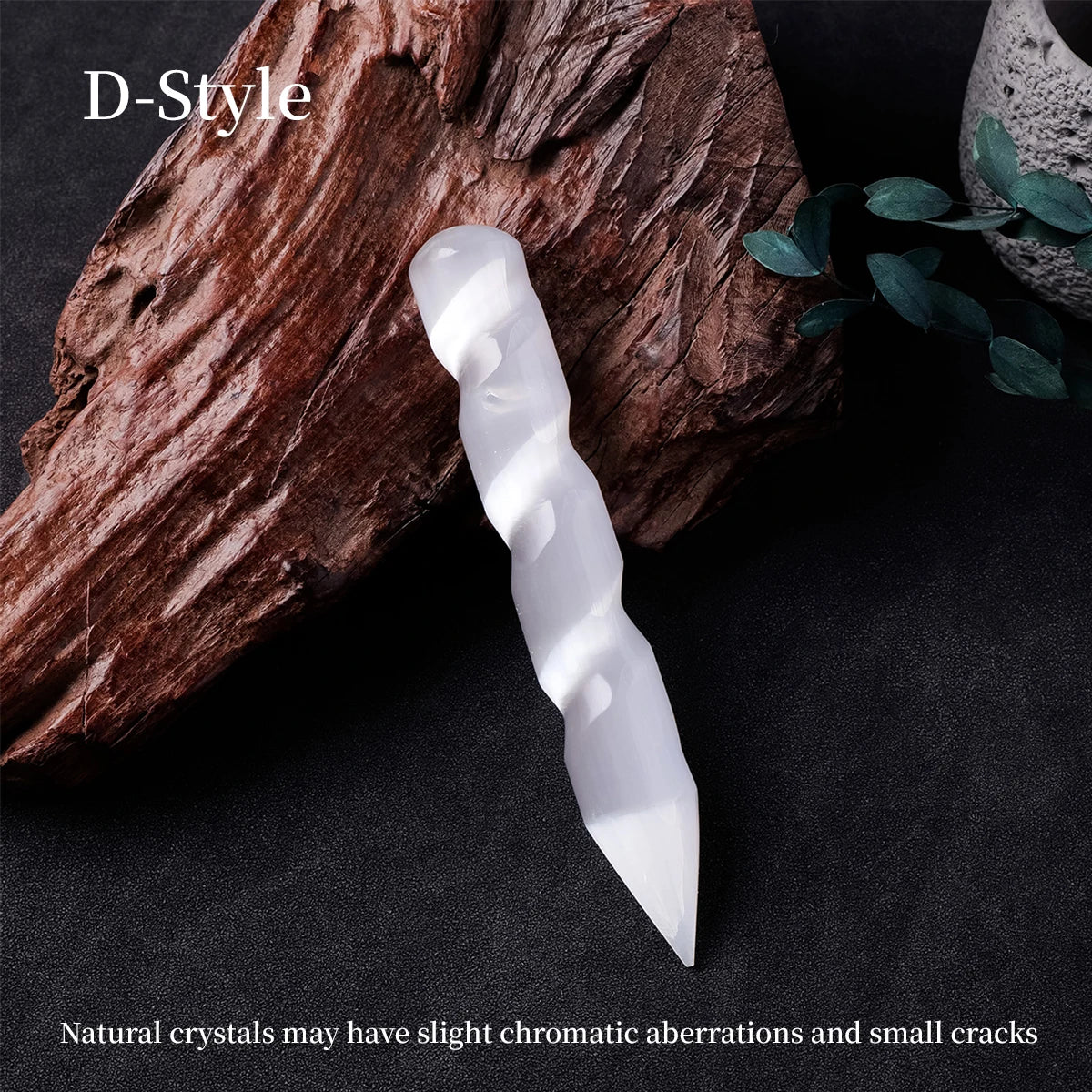Selenite Energy Wand– Natural Healing Stick for Reiki, Protection & Home Decor (14–15cm)