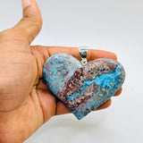 A Red Larimar stone Heart Pendant Necklace