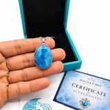 Super Blue Larimar Pendant in 925 Sterling Silver