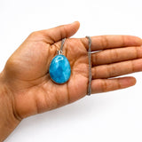 Super Blue Larimar Pendant in 925 Sterling Silver
