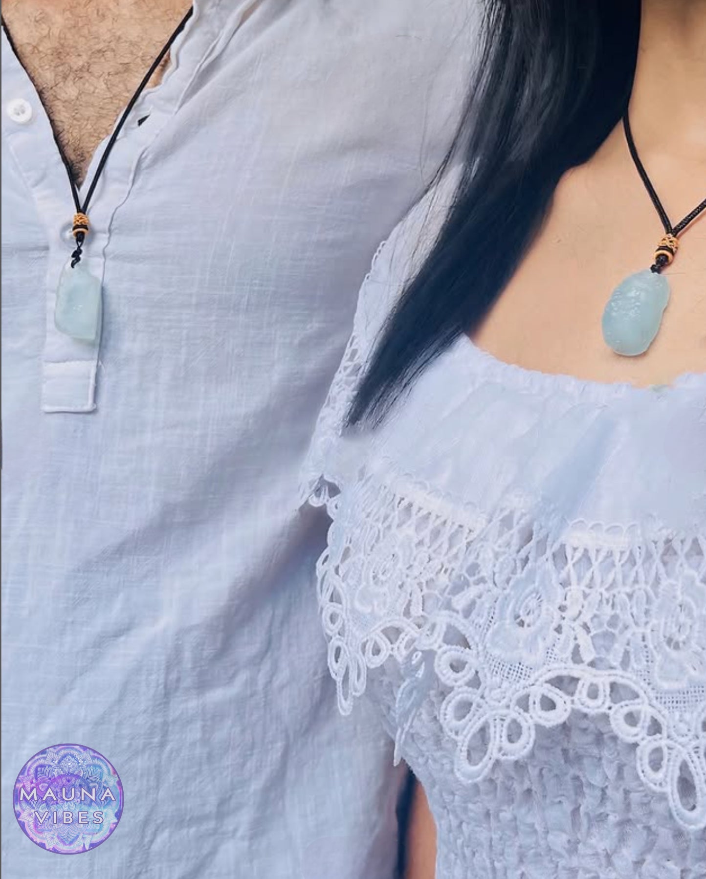 Aquamarine Adjustable Necklace - Raw Stone Necklace For Men & Women – Stone of Courage, Calm & Clarity.