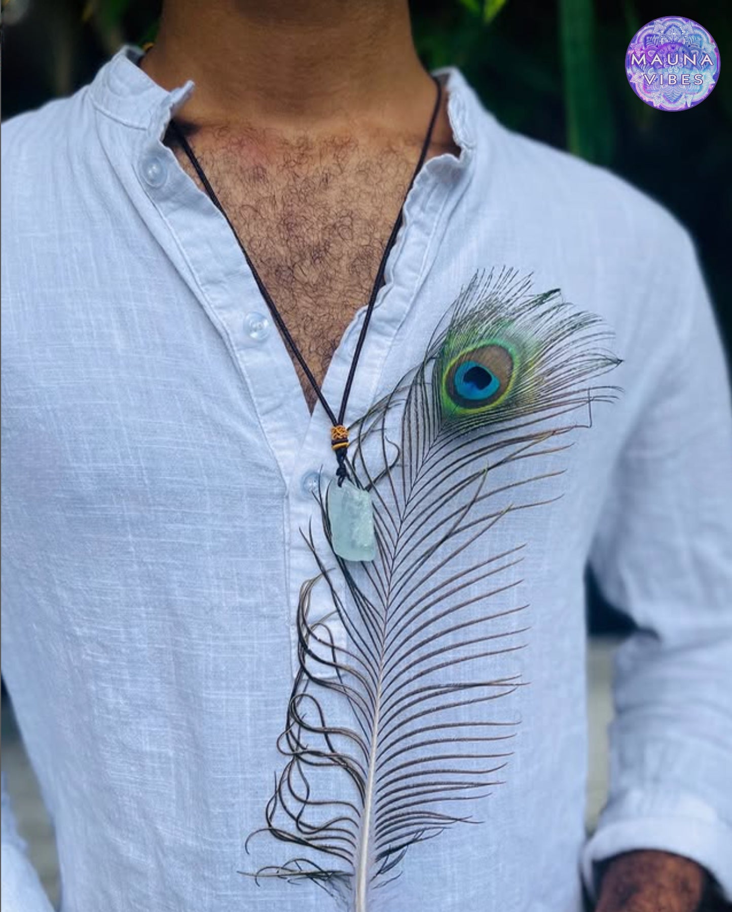 Aquamarine Adjustable Necklace - Raw Stone Necklace For Men & Women – Stone of Courage, Calm & Clarity.