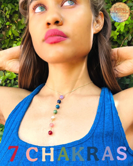 7 Chakra Crystal Necklace with Natural Gemstones